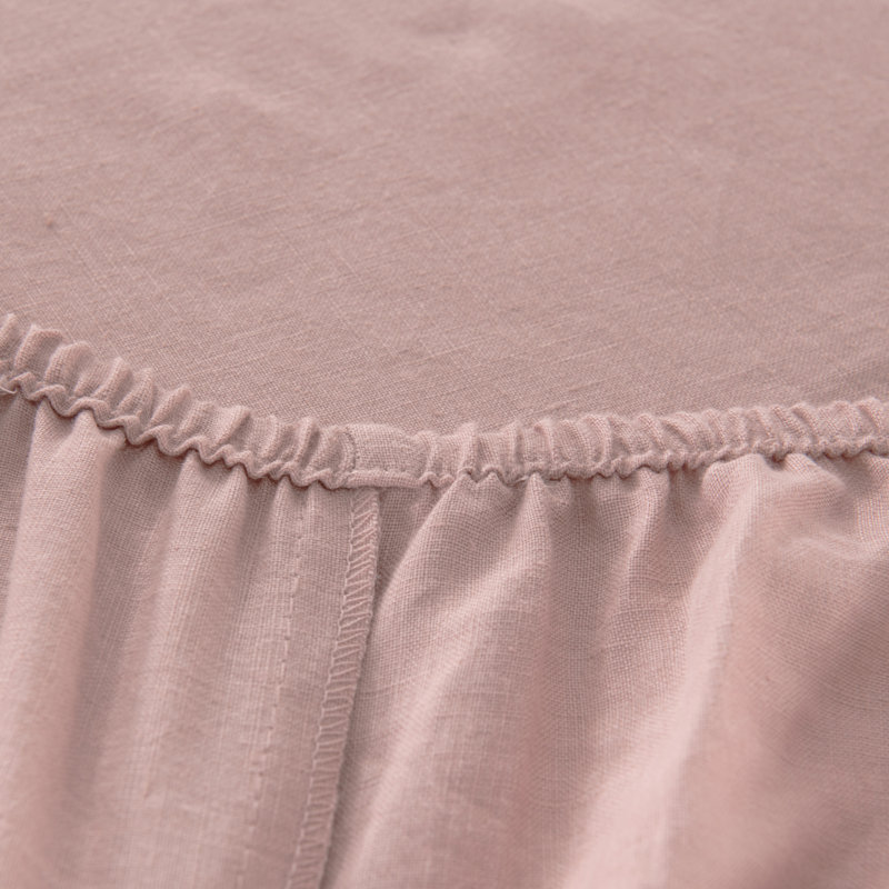  Ensemble de draps en lin pur lavé à la pierre, drap-housse 16 po, Ensemble de draps pour grand lit + 1 drap-housse +