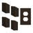 ENERLITES screwless wall plates - Duplex, Brown-91290700-132282283
