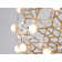 115 - Light Unique Gold Honeycomb ORB Dimmable LED Chandelier With White Acrylic Diffusers