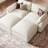 Knaack Velvet & Plush Wide Corduroy Ottoman, Large Seat with Removable Cushion Cover-804958402