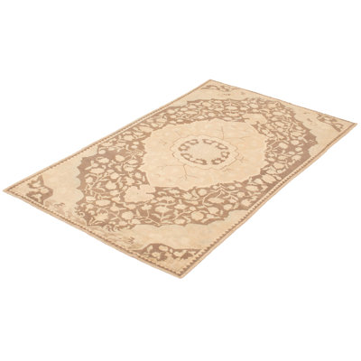 Riggs One-of-a-Kind Rectangle 4'9" X 8'5" 1980s Wool Area Rug in Brown/Beige