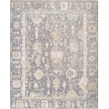 Oushak Hand Knotted Wool Oriental Area Rug in Gray/Wheat