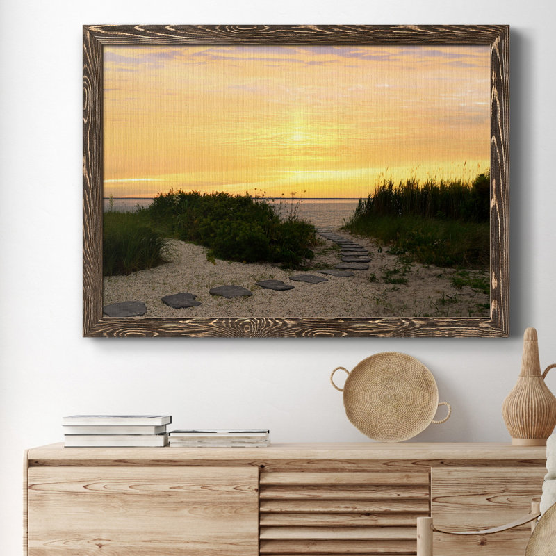 «Sunset Path» par J Paul - reproduction de photo sur papier encadrée, H 37,5 po x l 27,5 po x P 1,5 po