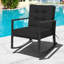 Chaise berçante d'extérieur en osier avec coussin 2 pièces Patiojoy-895126710