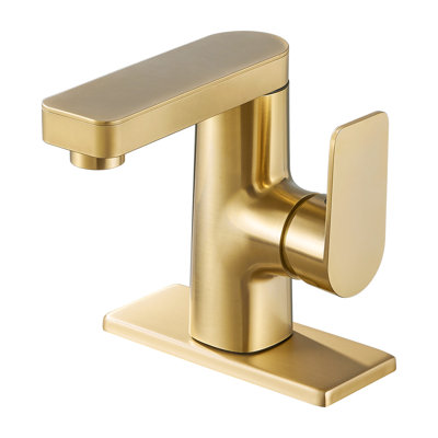 Single Handle Single Hole Bathroom Sink Faucet with Deck Plate