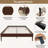 15 Inch High Solid Dry Bamboo Wood Platform Bed Frame, with Wood Slat Metal Support, Modern Minimalist Style, No Box Spring Needed, Easy Assembly-864059945-864059946