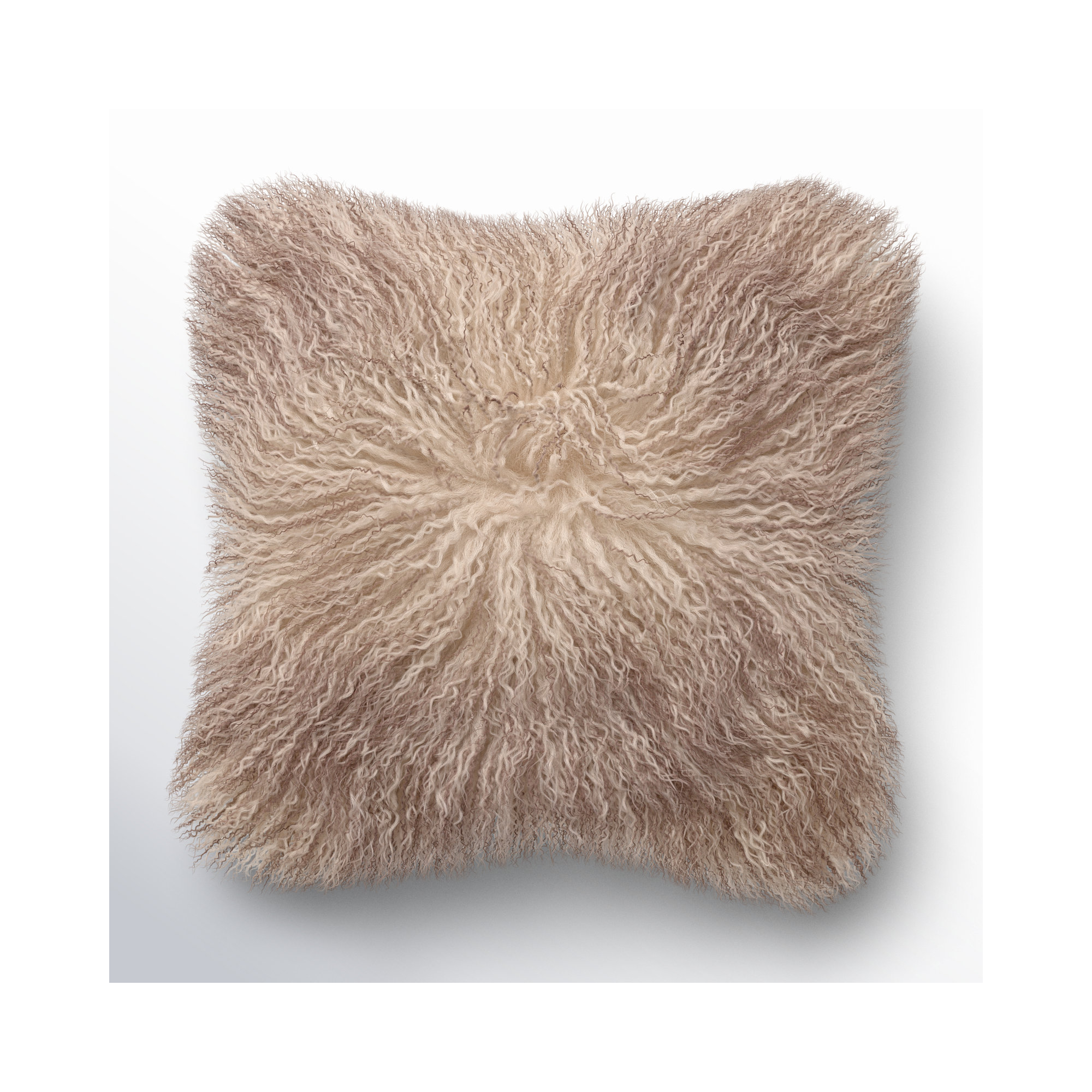 Iyana Wool Throw Pillow, Square 16", Oyster