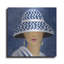 Art mural en métal «Lady with Hat II» par Silvia Vassileva-101630470