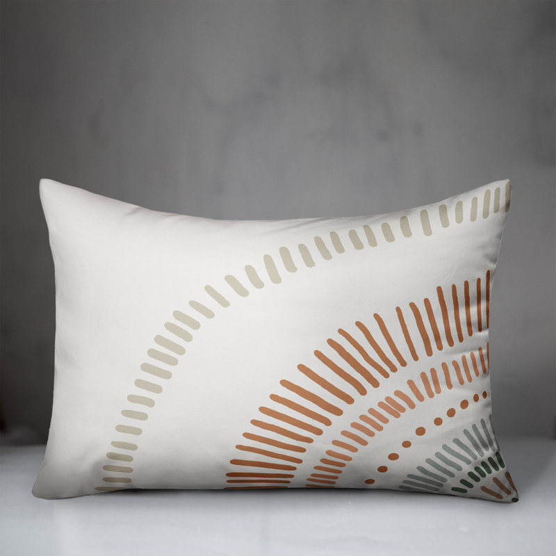 Dashed Earthtones Throw Pillow