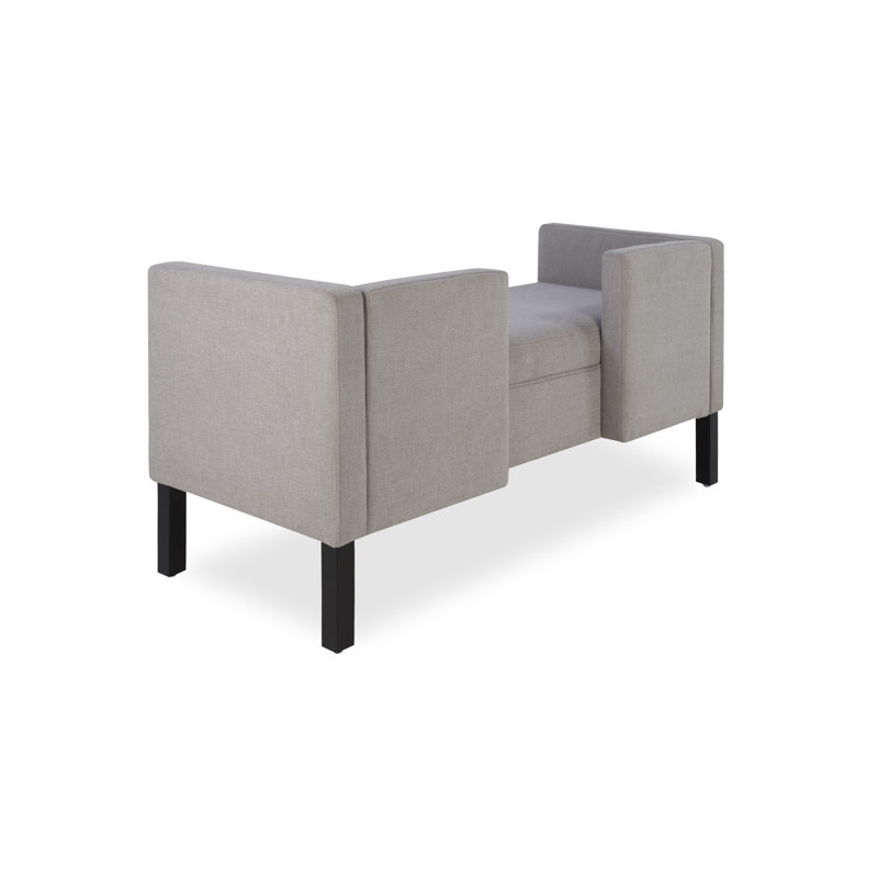 Banc rembourré avec pieds en bois 50 po Stellan