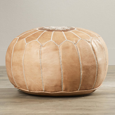 Cherise Moroccan Leather Pouf