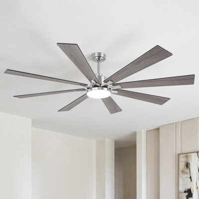 Vaczon 72" Smart Dimmable LED Ceiling Fan with 3CCT LED Lights, 6-Speed Reversible DC Motor, Timer, Remote and App Control