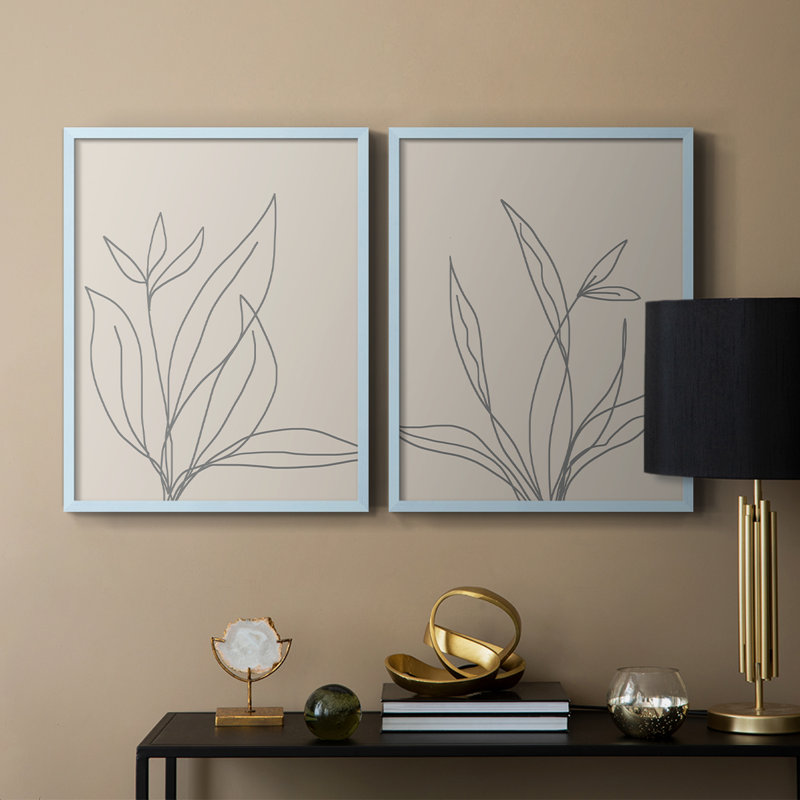 «Neutral Lines I», reproduction encadrée de qualité supérieure - prête à être accrochée - aucun clou requis - aucun clou requis