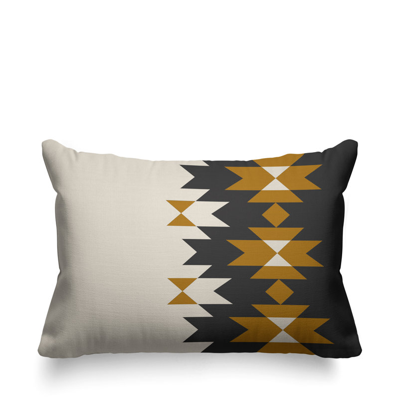 Coussin décoratif intérieur / extérieur Shako Southwestern, Jaune