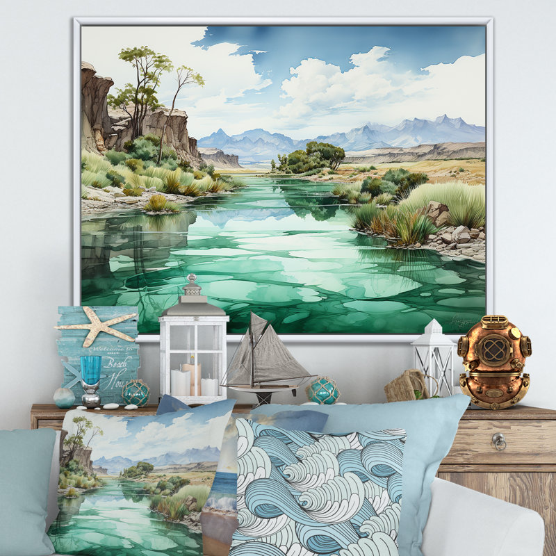 Glacier du minimalisme en Alaska, Cadre flottant blanc, H 34 po x l 44 po x P 1,5 po