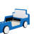 Twin Size Race Car-Shaped Bed With Wheels-143087110