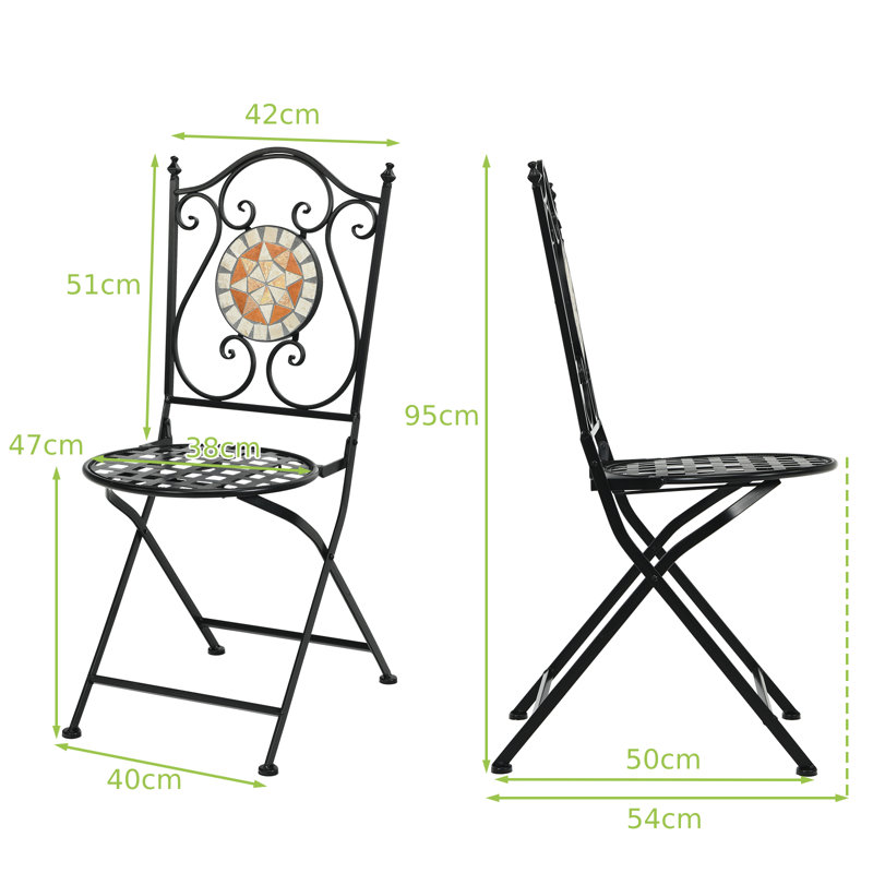Najera Foldable Outdoor Patio Dining Side Chair