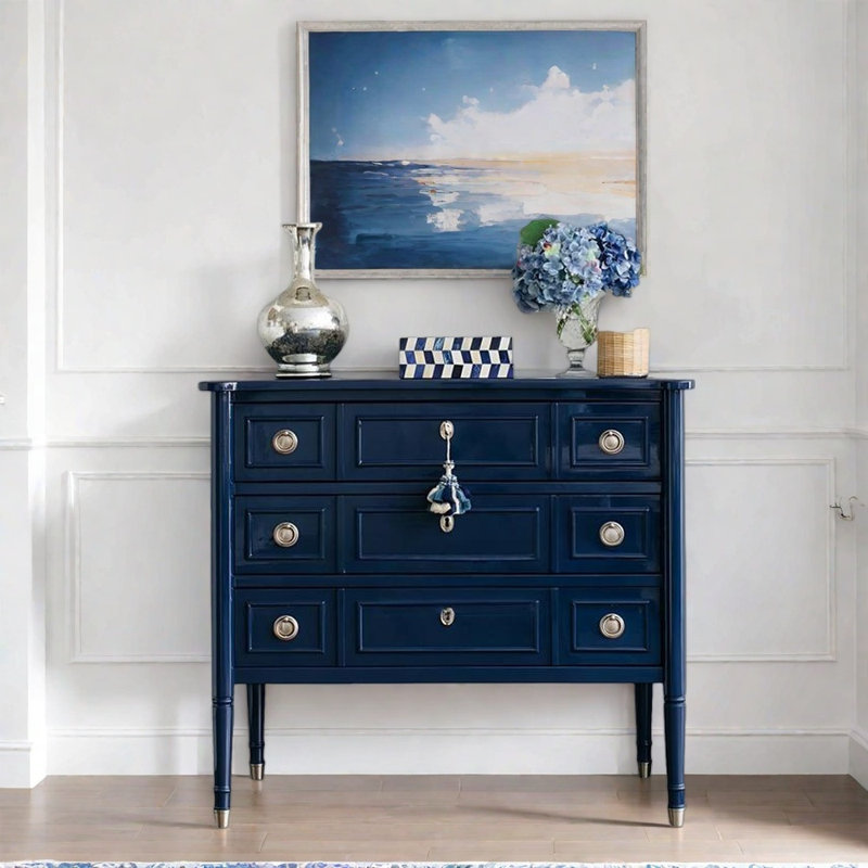 Console en bois massif French Light Luxury