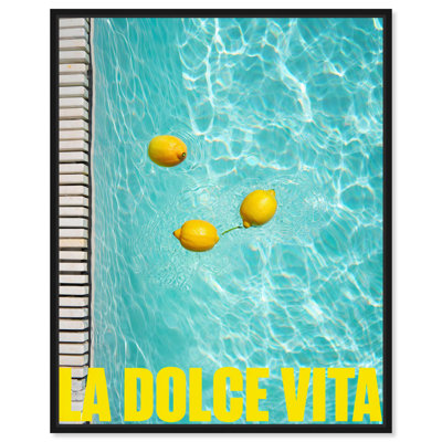 Poolside Zest Canvas Print Summer Art Prints by Art Remedy