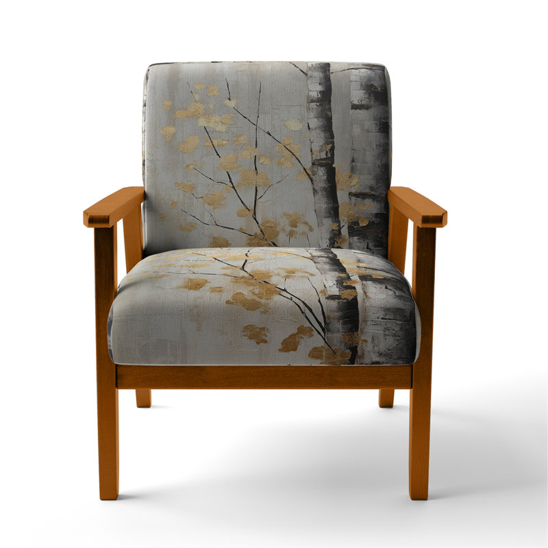 Jiska Upholstered Armchair, Brown Square Arms