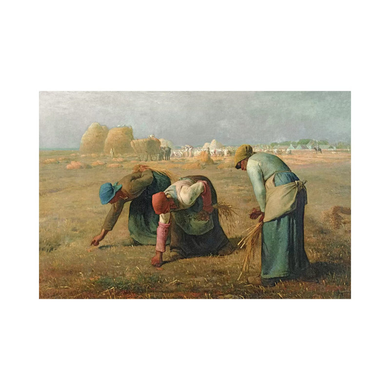 The Gleaners, 1857 by Jean-Francois Millet - Painting on Canvas, 45.72cm H x 66.04cm W x 3.81cm D, Wrapped Canvas