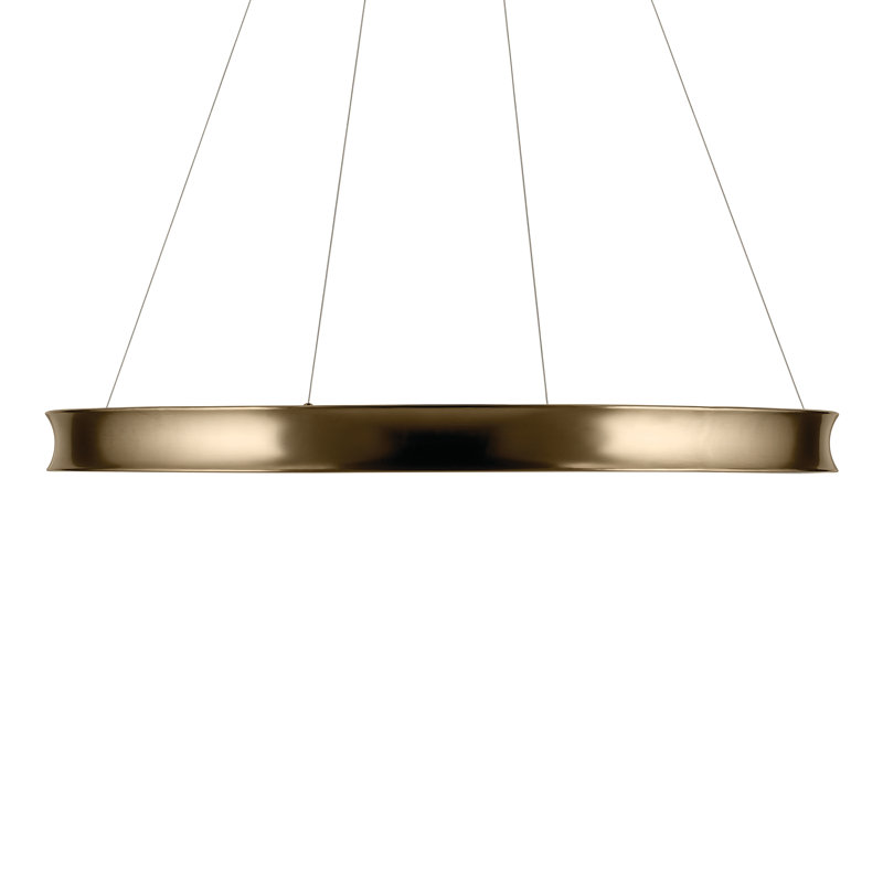 Soft Modern Circular LED Chandelier, Bronze, 3.75" H x 49.5" W x 49.5" D