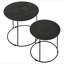 Table gigogne 2 pièces noir mat