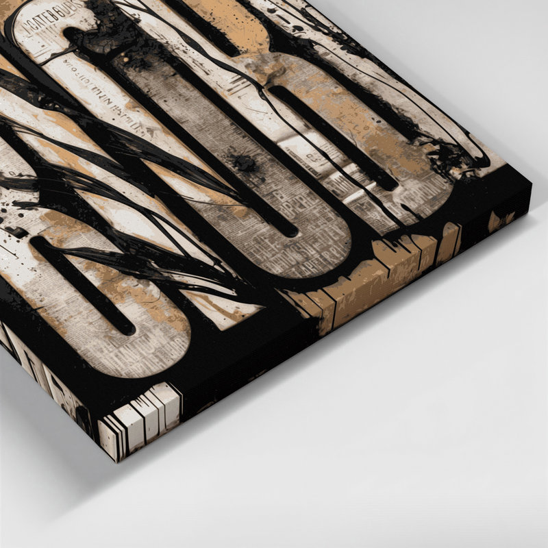 Art mural sur toile noir "Thanksgiving", H 20 po x l 30 po