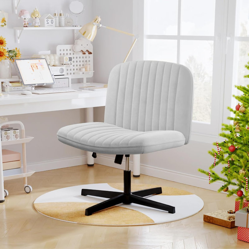 Velvet Office Chair, Grey