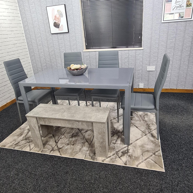 Flanagan 6 - Person Dining Set, H75 x L134 x W70cm