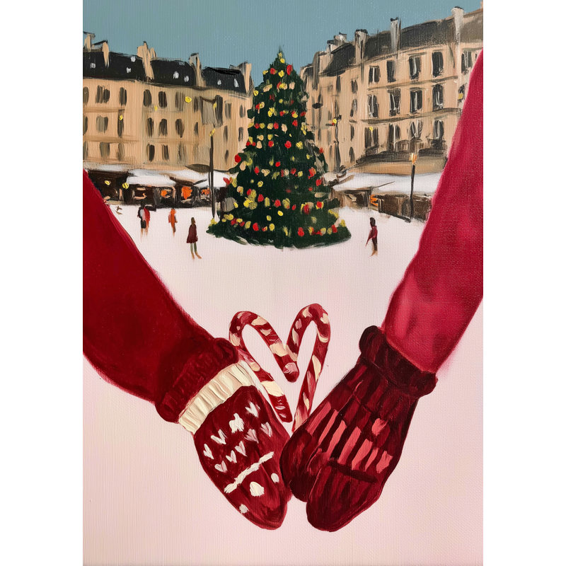 Art mural sur toile Paris Christmas Love, 30 po x 40 po