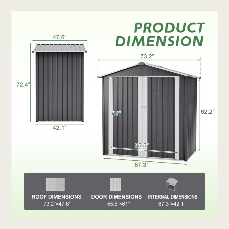 Metal outdoor storage sheds with window 10ftx8ft, Brown