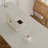 Creamy Style Cute Pink Legs Rock Slab Writing Desk-379224336