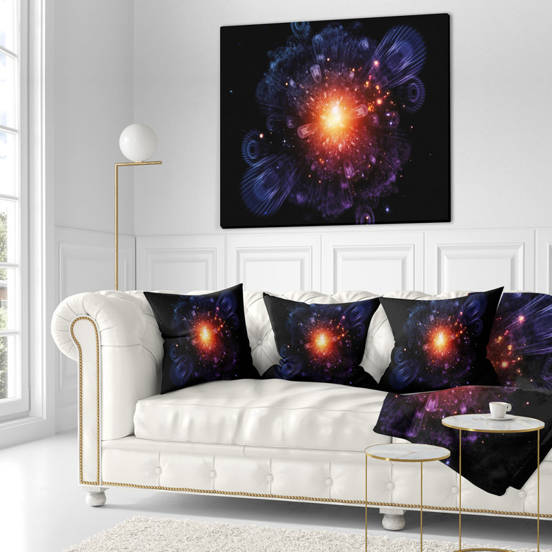 Oreiller abstraits et coussins de lumières flowerswork, 16 po x 1 po, Coussin décoratif