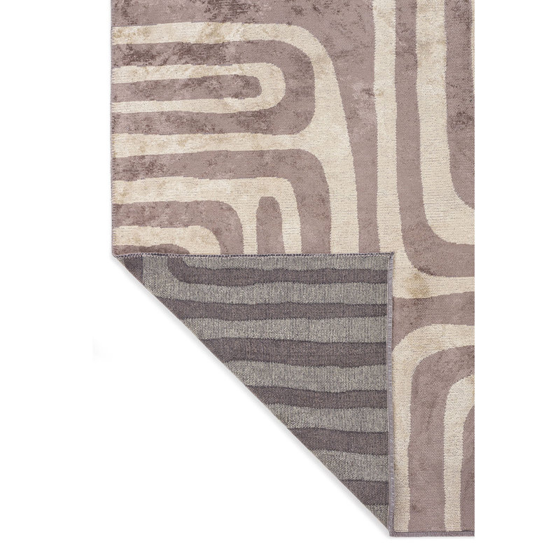 Amberleigh Geometric Hand Loom Indoor / Outdoor Area Rug, Rectangle 5'3" x 7'6"