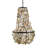 Metal and Draped Oyster Shell Chandelier