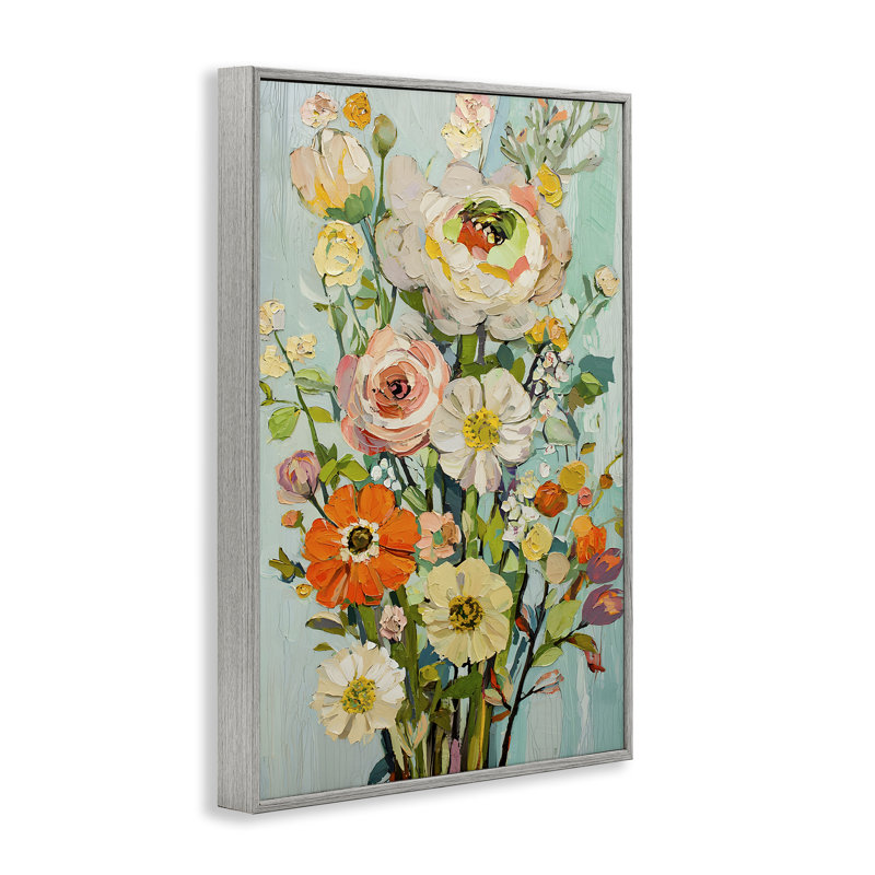 Fleurs sur un coup de tête, estampe numérique, design par Franklyn Gregory, H 24 po x l 16 po, Estampe numérique Farmhouse