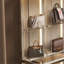 Commode vitrée de luxe 62,99 "avec tiroirs, présentoir à bijoux et sacs à main, armoire de bout de lit avec rangement à serrure d'empreinte digitale