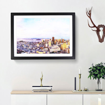 San Francisco Under a Pink Sky - Picture Frame Painting Print