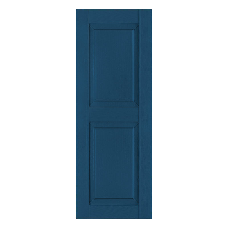 Volet à panneau surélevé personnalisé (paire), Bleu Bedford, 16.25", 50"