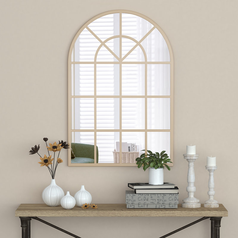 Mirror with Hooks, Gold