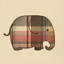 « écossais éléphant »-impression sur toile tendue-74632288-74632289-74632290