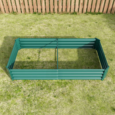 Jardinières rectangulaires surélevées en métal