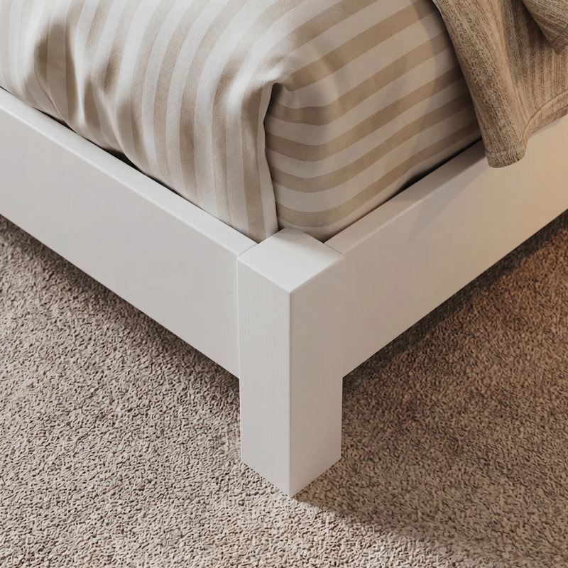 Base de lit Hardnett, Lit simple, Blanc