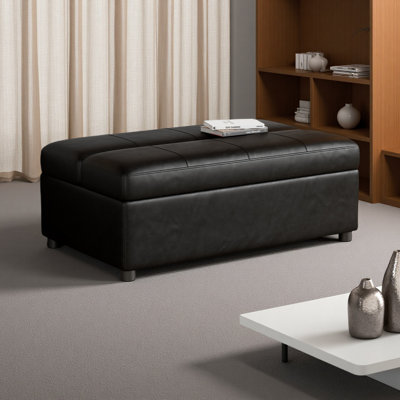 Lit simple escamotable avec repose-pieds et matelas