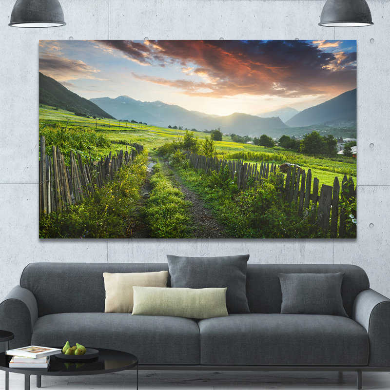 " Green Georgian Mountain Valley ", 12" H x 20" W x 1" D