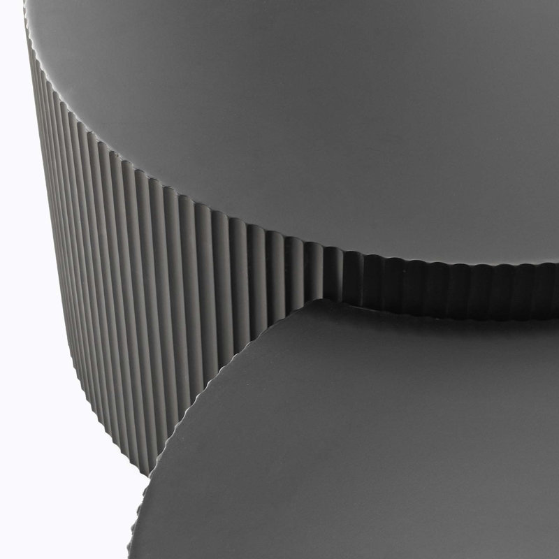 Loula Nesting coffee table,Cocktail tables,Living room tables with Vertical Stripe Design, 15.75" H x 31.5" L x 31.5" W
