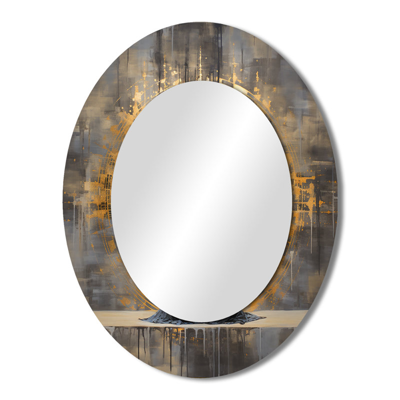 Miroir mural doré traditionnel, 43 po x 33 po