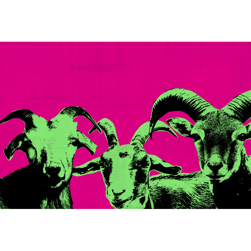 Pop Art Farm II by Annie Warren - Painting, 20 cm H x 30 cm W, Wrapped Canvas