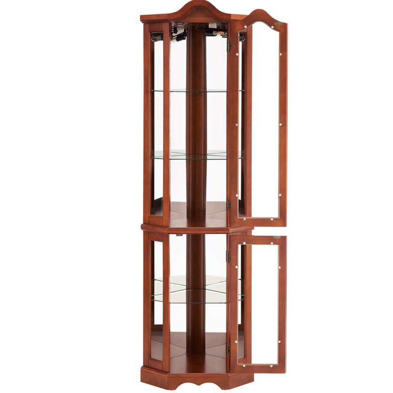 Armoire de coin avec finition en noyer